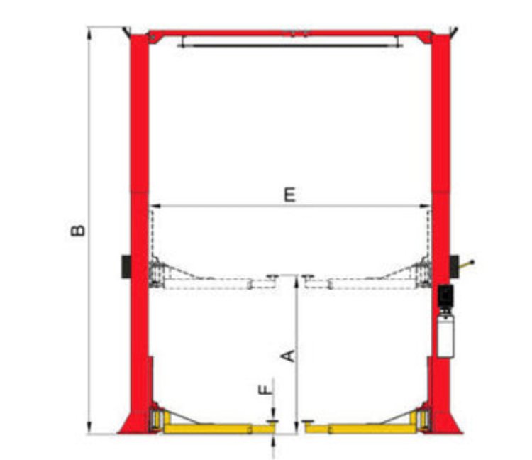 PSEOH-1515 15,000 LB 2 Post Heavy Frame lift - Pro-Series Equipment