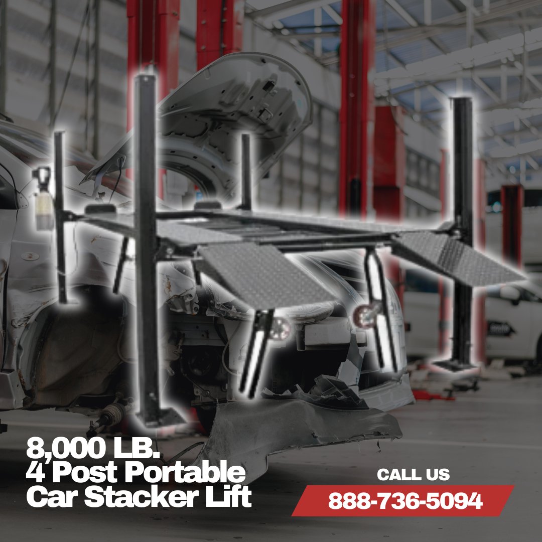 Transform Your Garage with the PSE4P-CSP165 4-Post Portable Car Stacke ...